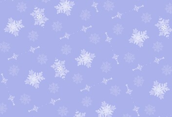 Snowflakes with a watercolor texture. Celebratory background can be used for graphic designs Christmas, invitations and greeting cards, photo frames, posters, winter holidays. Pattern