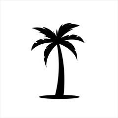 coconut palm tree vector logo illustration
