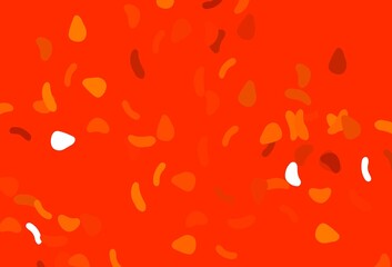 Light Orange vector template with memphis shapes.