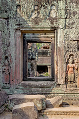 old ruins of Preah Khan temple in Angkor Wat, Cambodia  