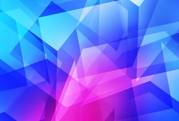 Light Pink, Blue vector triangle mosaic texture.