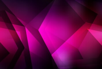 Dark Pink vector pattern with colorful hexagons.