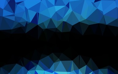 Obraz premium Dark BLUE vector triangle mosaic template.
