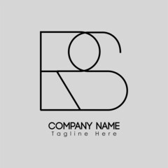 Logo combination letter RS, R O S. symbol Modern logo design illustration Creative Name