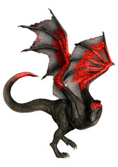 Fototapeta premium 3D Rendering Fairy Tale Dragon on White
