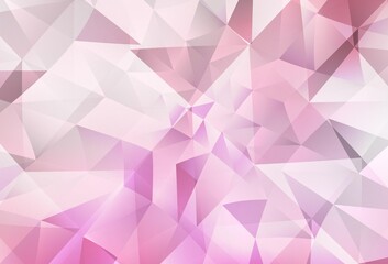 Light Pink vector polygon abstract background.