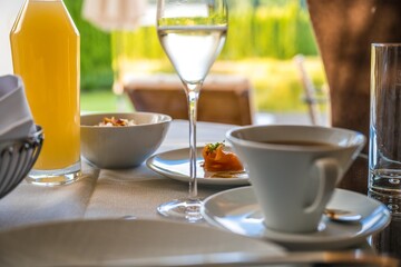 cup of coffee and cake