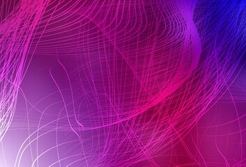 Dark Purple, Pink vector glossy abstract layout.