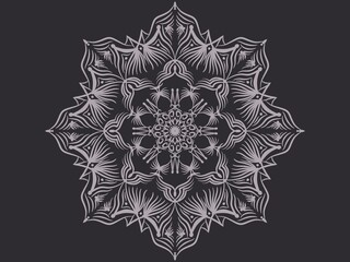 Mandala Logo design, Abstract Luxury Flower mandala ornament creative work. Hand drawing illustration. Digital art illustration