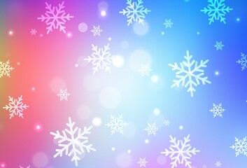 Light Multicolor vector pattern in Christmas style.