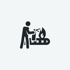 Fire_extinguisher vector icon illustration sign