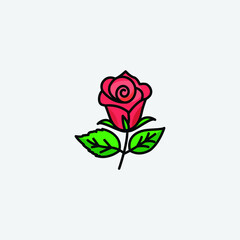 Flower vector icon illustration sign