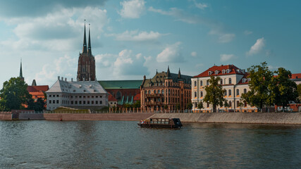 Oder River of Wroclaw, Poland
