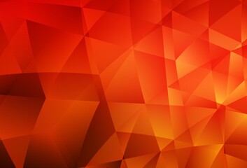 Light Red vector triangle mosaic template.