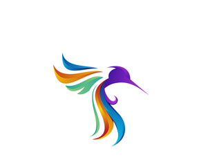 bird colorful logo design template
