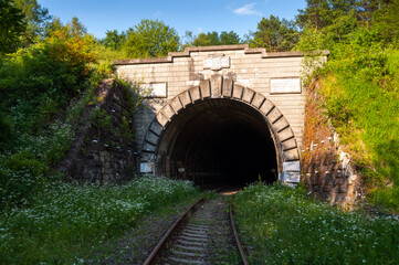 Railway tunnel under the Łupkowska Pass, Bieszczady Mountains, Łupków Pass