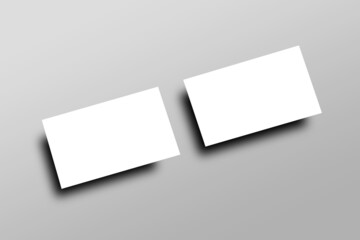 Business Cards Blank Mockup with Bottom Shadow