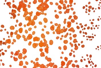 Light Orange vector template with bubble shapes.