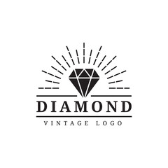 diamond retro vintage logo design