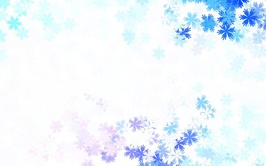 Light Pink, Blue vector elegant template with flowers.