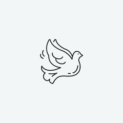 Pigeon vector icon illustration sign