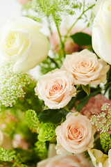bouquet of white roses