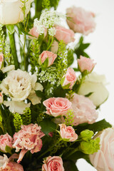 Close-up of roses and various flowers