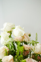 bouquet of white roses