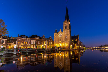 Fototapeta premium Leidschendam during sunset
