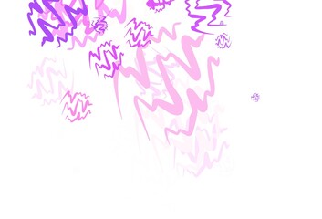 Light Pink, Yellow vector background with curved lines.
