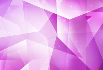 Light Pink vector background with polygonal style.