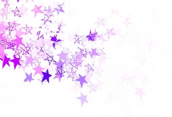 Light Pink, Blue vector template with sky stars.