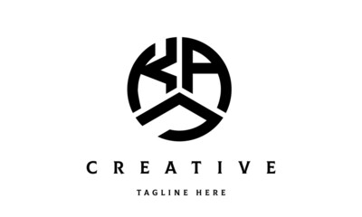 KAJ creative circle three letter logo