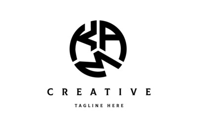 KAM creative circle three letter logo