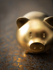 piggy bank on a black background