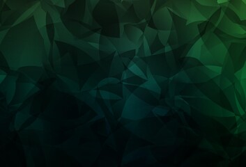 Dark Green vector triangle mosaic template.