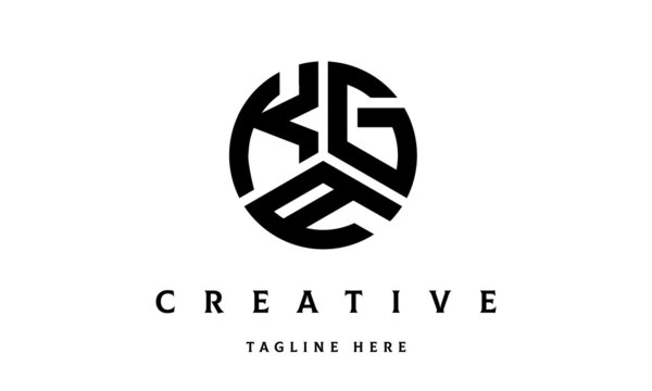 KGA creative circle three letter logo
