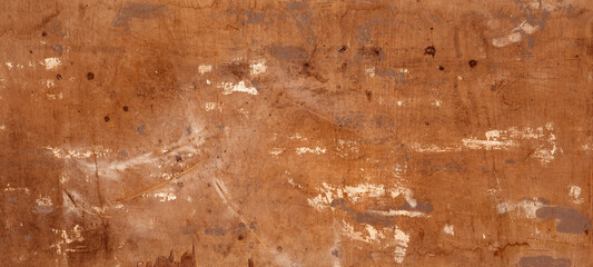 old brown rustic weathered scratched dirty dark wooden table wall texture - wood timber background panorama banner.