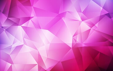 Fototapeta premium Dark Purple, Pink vector abstract mosaic pattern.