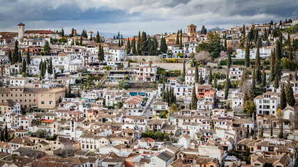 Fototapeta na wymiar Panoramic view Granada in Spain