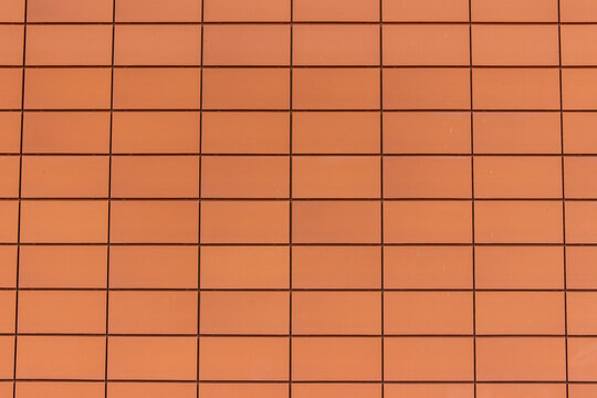 Modern orange tiled wall grid