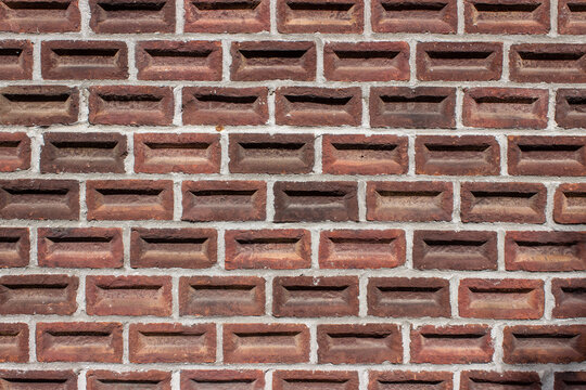 Hollow modern brick wall 