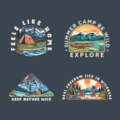 amazing outdoor logo badge