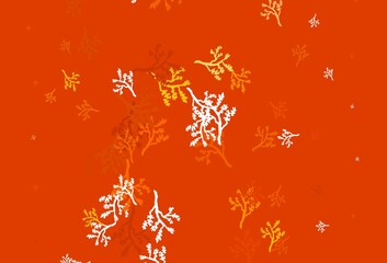 Light Orange vector elegant template with sakura.