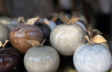 Marbled patterned apples. Too many over the counter for sale. .