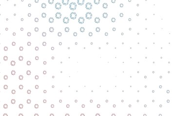 Light blue, red vector texture with disks.