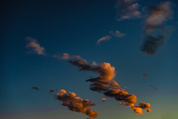 Sunset sky as a natural background