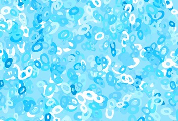 Light Blue, Yellow vector background with bubbles.