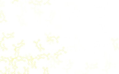 Light Yellow vector template with artificial intelligence structure.