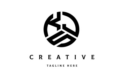 KJS creative circle three letter logo